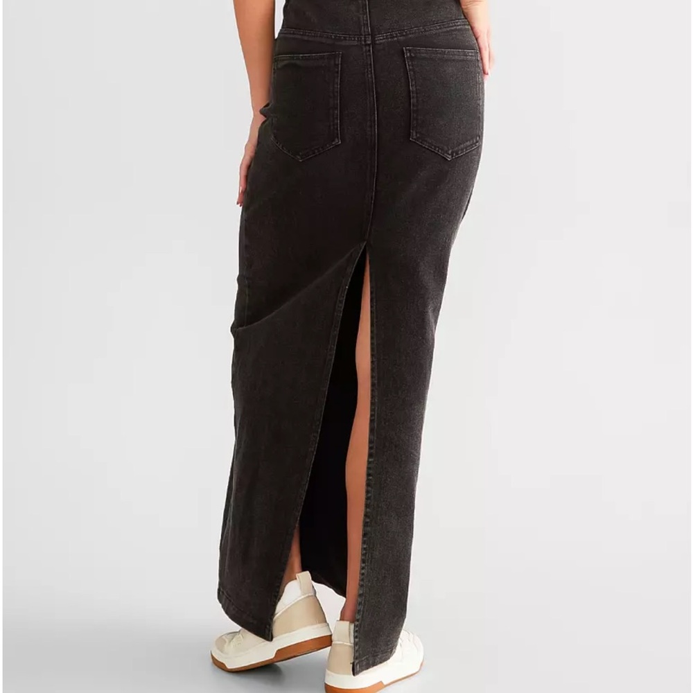 Emory Park Denim Maxi Skirt NWT Size Medium Black Wash